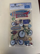 Riding Bikes 3D scrapbook stickers Paper House STDM-0155