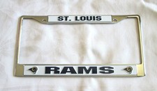 SAINT ST LOUIS RAMS EMBOSSED CHROME LICENSE PLATE FRAME 06 SALE - NEW