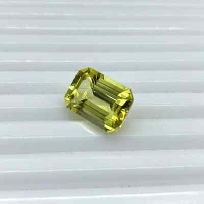 Natural Flawless Ceylon Yellow Sapphire Loose Emerald Cut Gemstone 9.25 Ct+