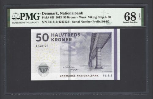 Danemark 50 couronnes 2013 P65f non circulé grade 68 - Photo 1/2