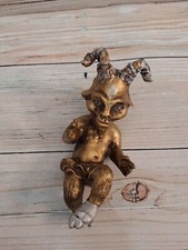 Satan Gold 9" X 4" Satan / Diablo / Angel Negro/ Devil / Evil / Statue Figurine
