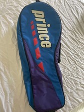 Vintage Prince Tennis Bag Blue Color Block Racket Bag 90s Nylon PVC Blend Strap