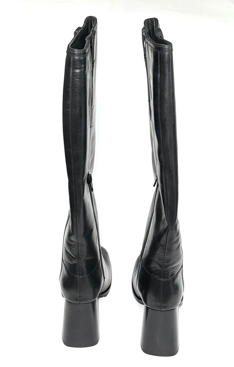 Free People Naomi Tall Heel Boots Women's 6.5 Black Leather