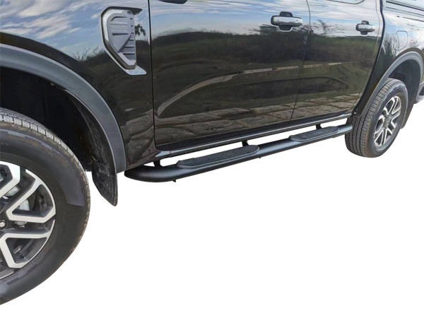 Schwarz Seiten Stangen - Gebogen Passend FüR Ford Ranger 2023 + 4X4 Rohr ZubehöR-image