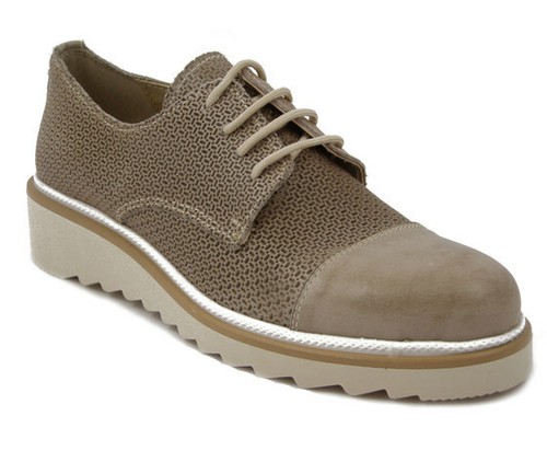 Scarpe Donna Estive Stringate Derby in Pelle Beige N. 39 Made in Italy |  eBay