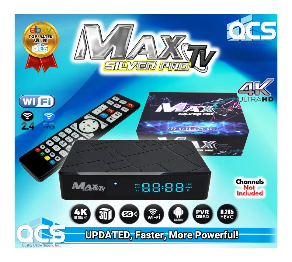 MaxTV Silver PRO 5G 2025 4K ULTRA-HD Box + Android 9.1 MaxTV Silver - Image 2 of 4