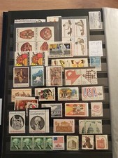 Collection + 1600 Timbres Etats Unis Oblitérés et 50 neufs **