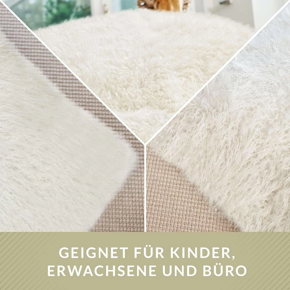 XXL Riesen Sitzsack Felloptik Kunstfell Sitzkissen Bodenkissen Beanbag 180x140cm - Bild 4 von 4