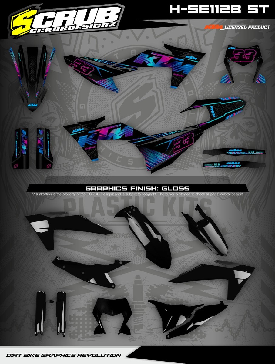 Plastics + Graphics KTM 2024 2025 XC-W XCF-W EXC EXC-F decals