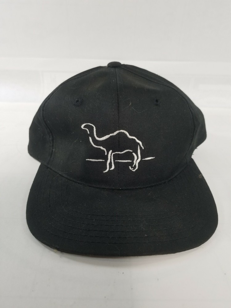CAMEL CIGARETTES BLACK BASEBALL CAP CAMEL ON THE FRONT, "CAMEL" ON BACK 1990'S