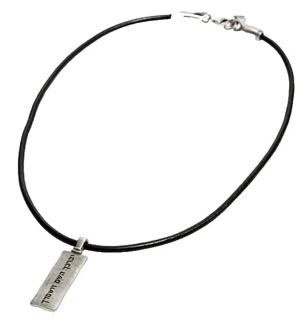 Collares y colgantes de cuero Plateado Plata para Hombres