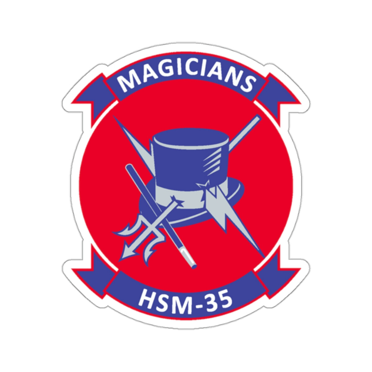 HSM 35 Magicians (U.S. Navy) STICKER Vinyl Die-Cut Decal