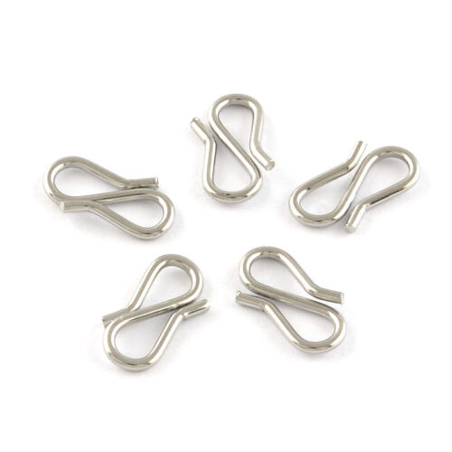 500 pz 304 morsetti gancio a S in acciaio inox mini chiusura risultati artigianato liscio 12 mm - Foto 1 di 1