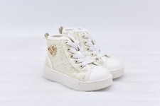 Little Girl's Michael Kors Jem Split Shoes in White Glitter Size 5