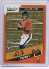 2021 Panini Classics Football JUSTIN FIELDS RC ROOKIE #154 ORANGE PARALLEL /25