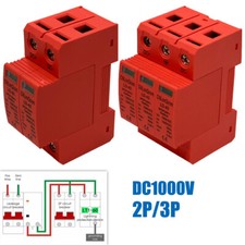 2P/3P 1000V Surge Protection Device Lightnin SPD Arrester Protection 20KA - 40KA
