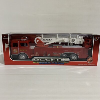 Fire Rescue Zero Team Battery Operated Bump & Go Toy Fire Truck