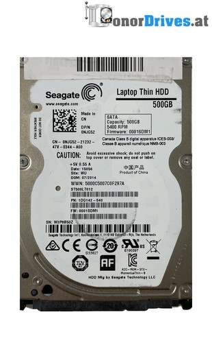Seagate ST500LT012 - 500 GB - SATA - 1DG142-540 - PCB 100729420 Rev. B*