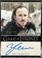 2015 HBO Game of Thrones Ben Crompton Autograph NM+ Edison Tollett Auto