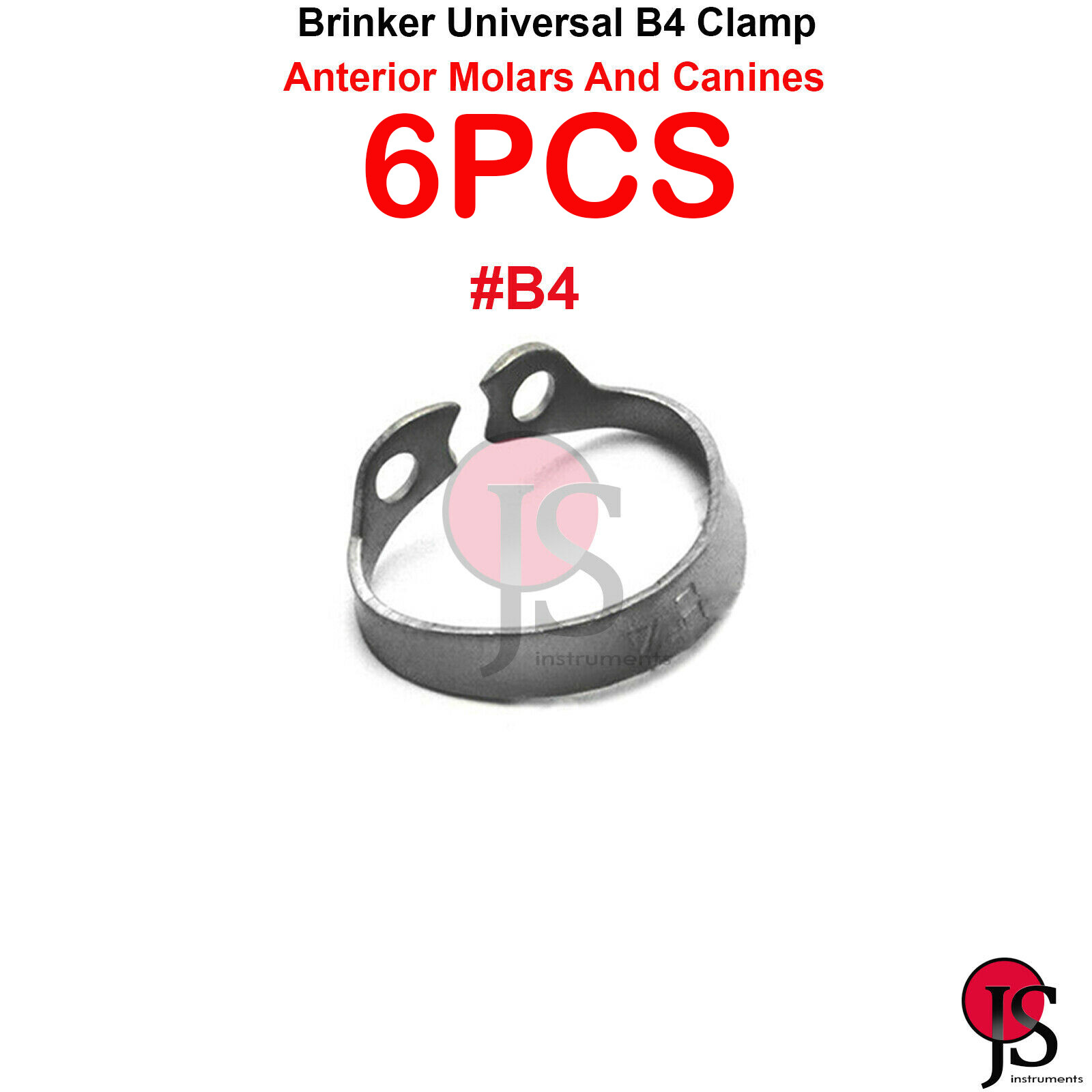 Brinker Rubber Dam Clamp B4 for Upper Molar Jaw Incisors/Canines