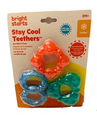 Bright Starts Stay Cool Teethers- Gel-filled - 3 pack - BPA Free - 3 Months 