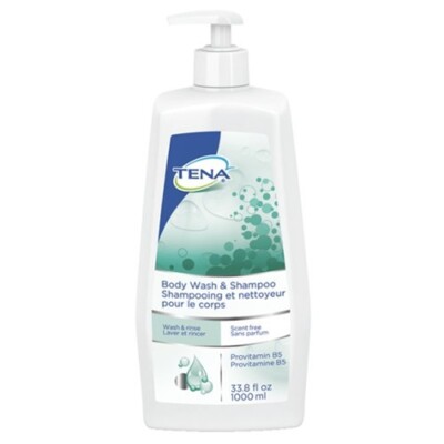 Shampoo and Body Wash TENA ''33.8 oz. Pump Bottle Unscented'' -Case of 8