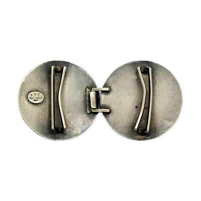 Antique William B Kerr 344 Sterling Silver 2pc Belt Buckle 