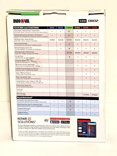 Innova - 5310 CarScan Inspector 5310 Code Scanner Professional OBD2 Reader *NIB* - Foto 6 di 6