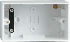 SINGLE 1 DOUBLE 2 GANG 16MM 25MM 47MM WHITE SOCKET PATTRESS SURFACE BACK BOX 13