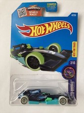 F1 RACER - HOT WHEELS GLOW WHEELS 2/10 - 1:64 DIECAST CAR - HW'15 - Black & Teal