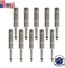 1/4"MONO TS Phone Audio Phono Guitar Cable Male Connector Plug Jack 6.35mm 