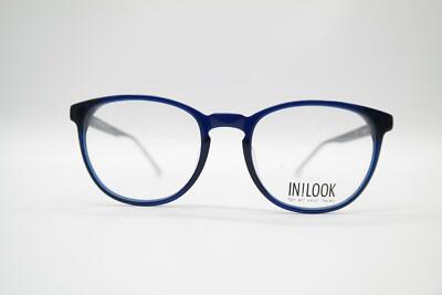 In Look 1216 Blau Silber Weiß Oval Brille Brillengestell eyeglasses Neu