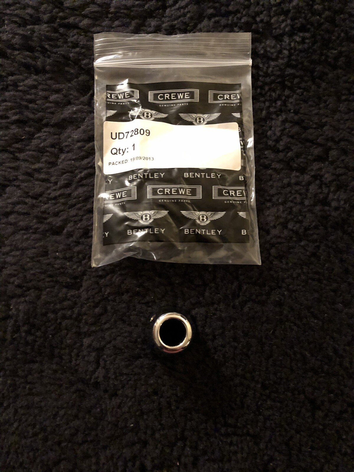 Rolls-Royce Bentley Turbo R Azure Gear Knob Chrome Ferrule UD72809 NOS OEM NEW