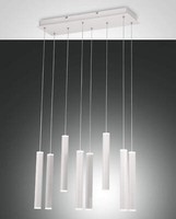 Fabas Luce Led Pendelleuchte Prado 2000X200Mm 52W Warmweiß Weiß Dimmbar