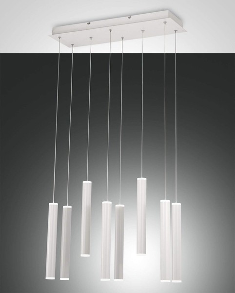 Fabas Luce Led Pendelleuchte Prado 2000X200Mm 52W Warmweiß Weiß Dimmbar-image