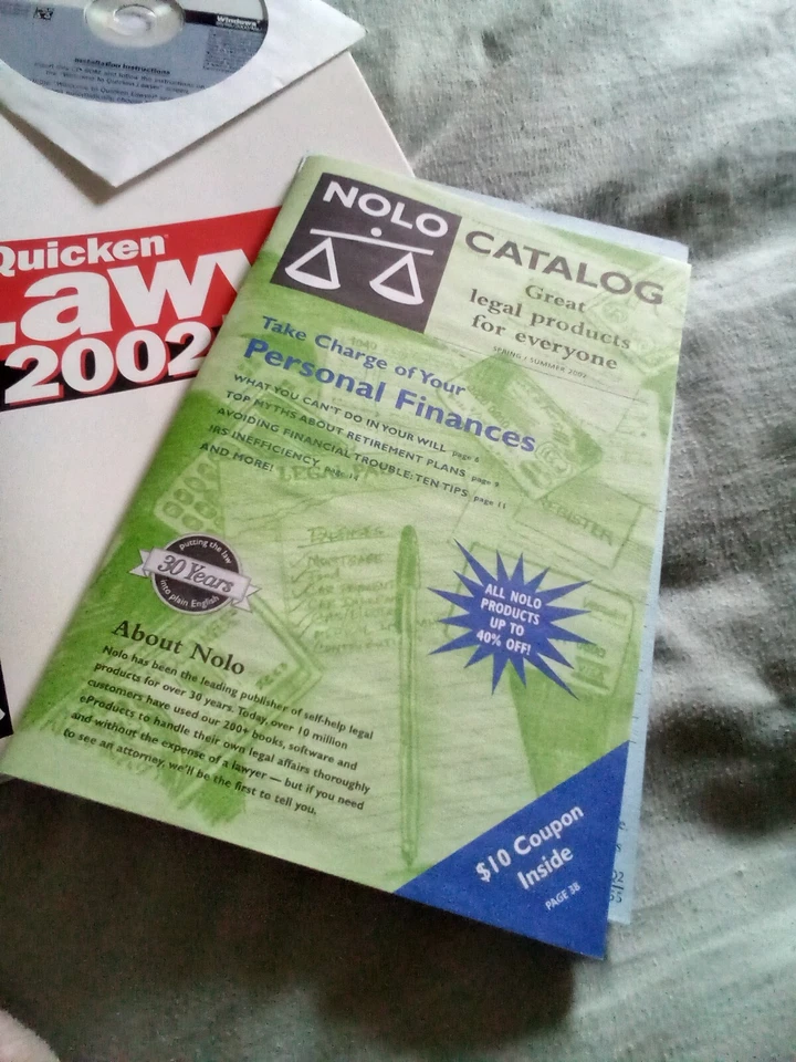 Quicken Lawyer 2002 Wills New but no Box SOFTWARE - Image 2 of 2