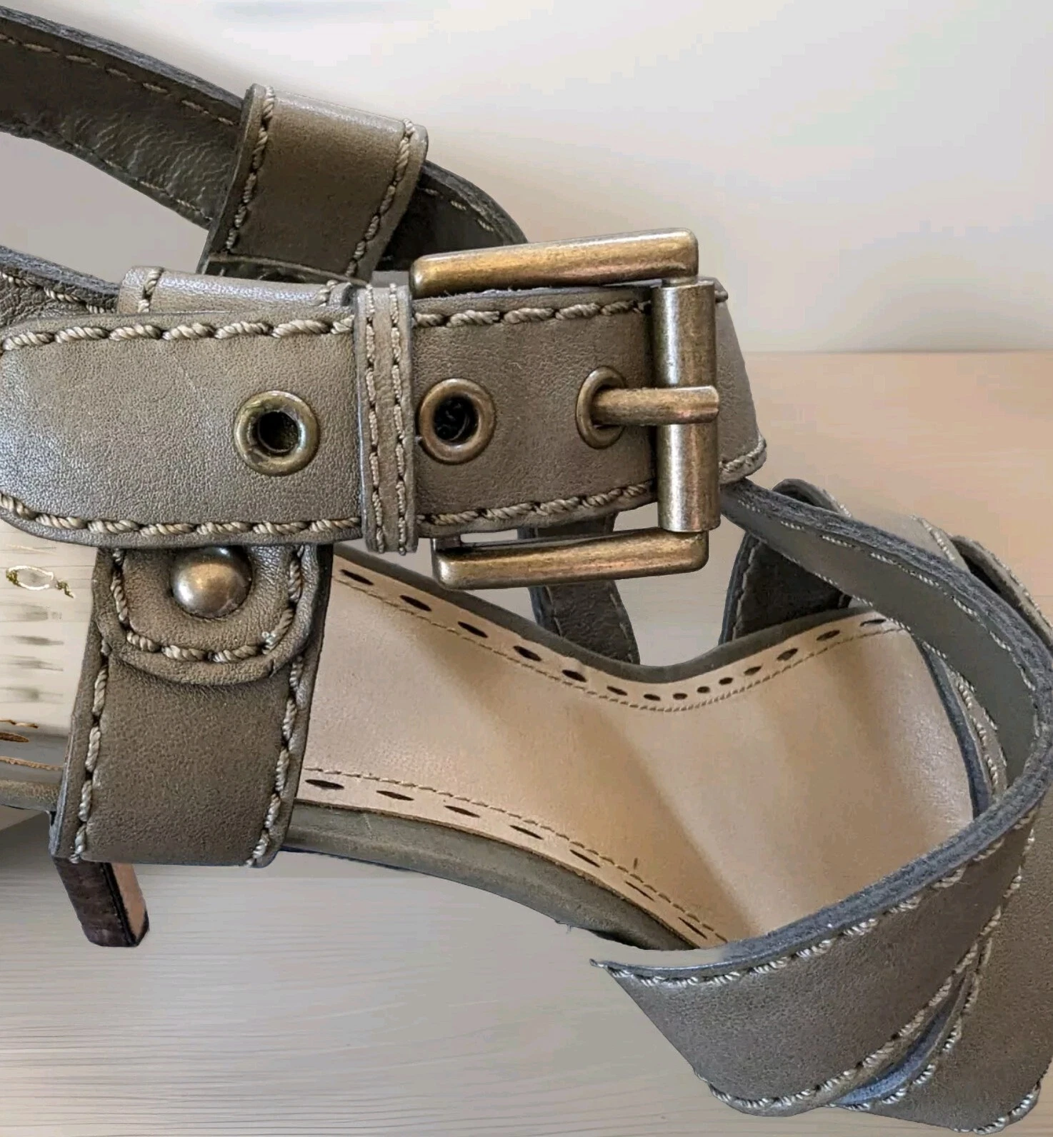 Scarpe con tacco Coach Rapture punta aperta slingback misura 8 5