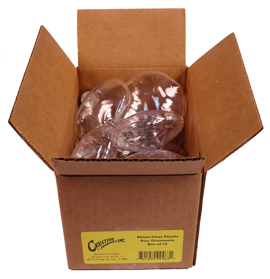 Clear Plastic Ornament Discs 100mm (3.94") Diameter - Pack of 12  - Image 4 of 4