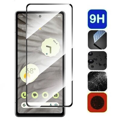 2x Panzerfolie aus Echtglas für Google Pixel 7a Display Hartglas Voll Schutzglas
