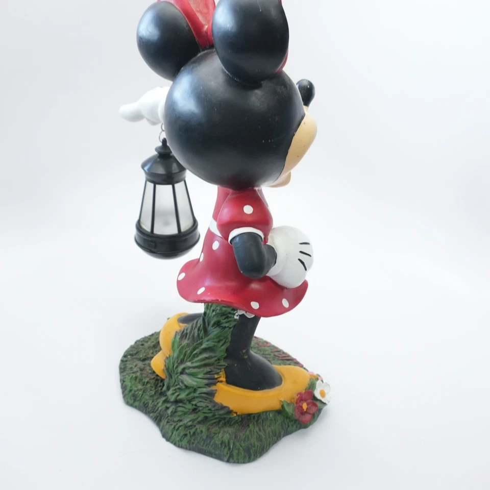 GRAN Estatua de Bienvenida Disney Minnie Mouse 17" con Linterna LED Decoración de Jardín Foto 4 de 4