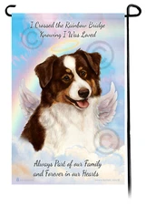 Australian Shepherd Red Tri Memorial Garden Flag