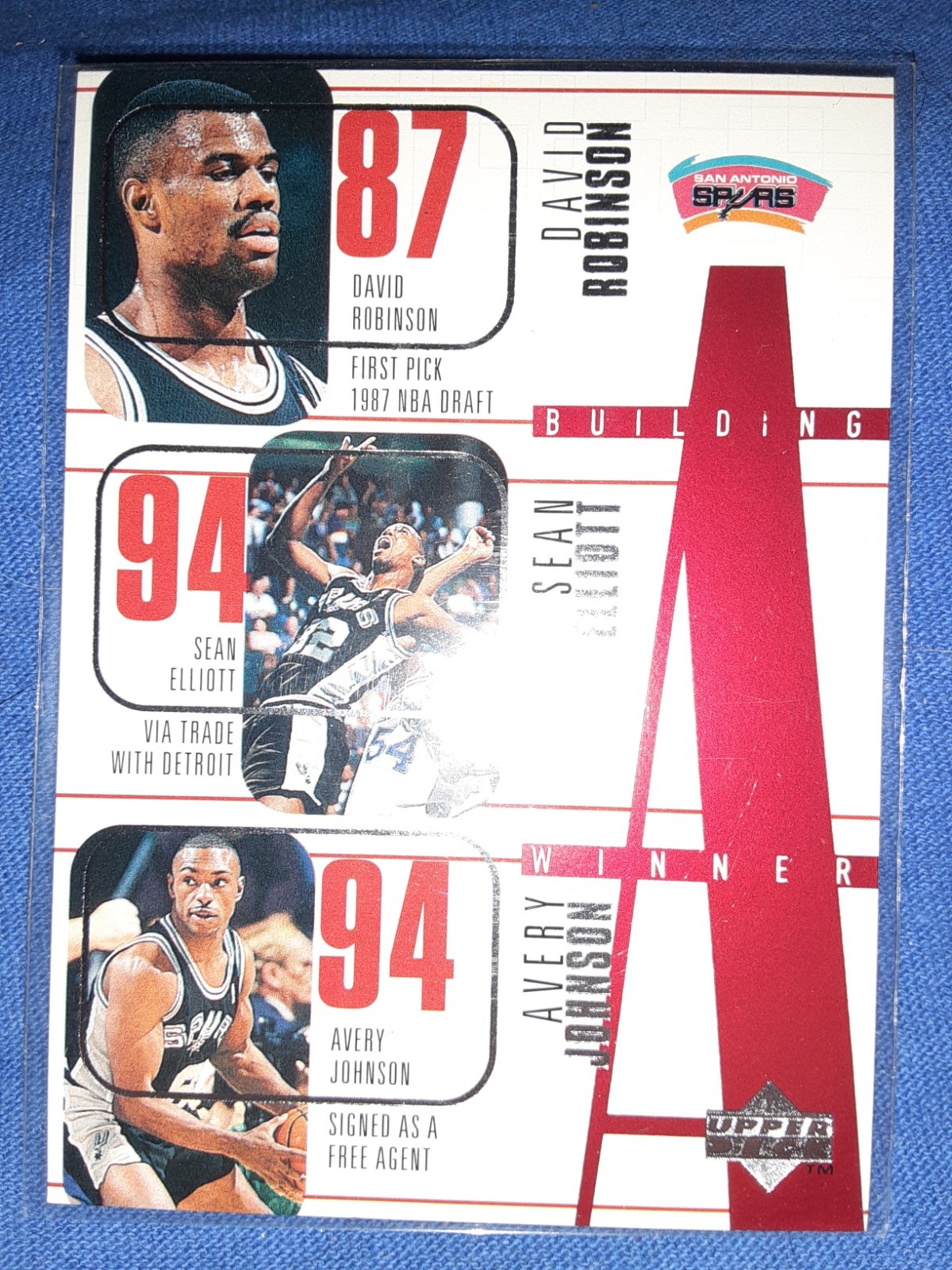 1996-97 Upper Deck -  Winner David Robinson, Sean Elliott, Avery Johnson #159