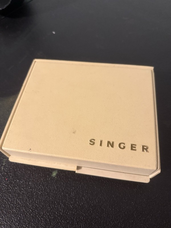 Vintage Singer Sewing Machine Parts Lot with Plastic Storage Box