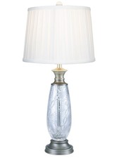 Table Lamp DALE TIFFANY IMPRESSIONABLE Drum Shade Flared Stepped Pedestal Tall
