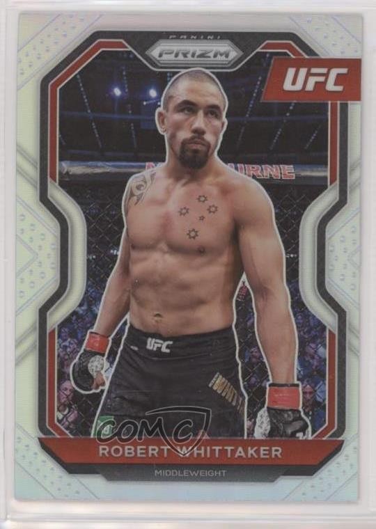 2021 Panini Prizm UFC Silver Prizm Robert Whittaker #11 0b5q