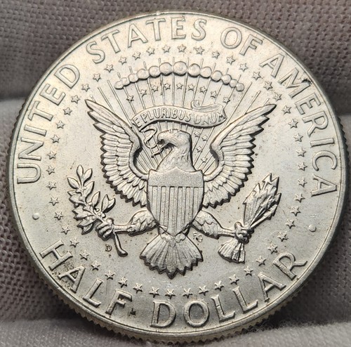 Medio dólar de plata Kennedy 1964 D, 90 % de plata, atractiva moneda de plata de Estados Unidos JFK-64d - Imagen 2 de 4