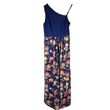 Adrianna Papell One Shoulder Floral A-Line One Shoulder Evening Dress