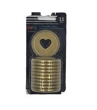 Happy Planner Expander Gold 11 Discs Heart cut-out Middle 1 3/4 "
