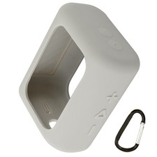 Gray Silicone Shell Case w/ Carabiner For JBL GO3 GO 3 Bluetooth Speaker