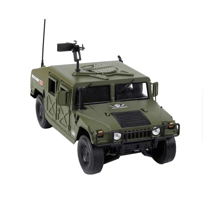 1:18 Diecast Alloy Hummer Model Toys Car Hummer H1 Military SUV Tactical VehicsF - Image 2 of 4